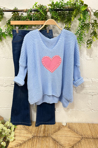 Dear Love Baby Blue sweater Carla&Co