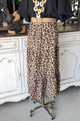 Lux Caramel Leopard Skirt skirt Mylee   