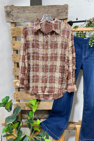 Zelda Brown Shacket Shirts & Tops Azara   