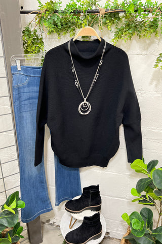 Poise Black sweater Zenana   