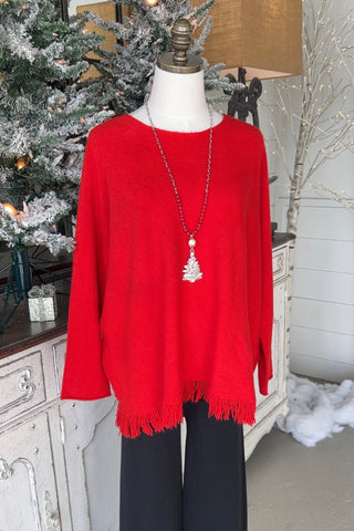 Wells Sweater Red sweater Sole Luna   