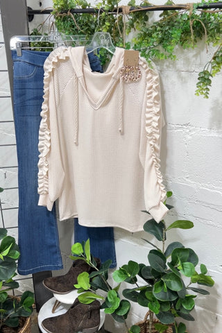 Ruffled Up Cream Shirts & Tops Heimish USA   