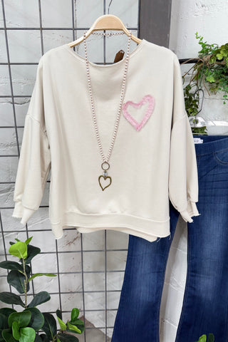 Lonely Heart Beige Shirts & Tops MuMu