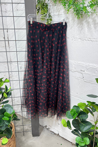 Dot to Dot Skirt Black/Red skirt Oz