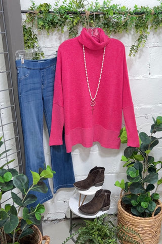 Composure Hot Pink sweater Zenana   