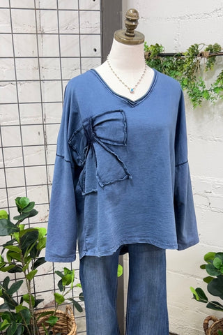 Charity Navy Shirts & Tops MuMu