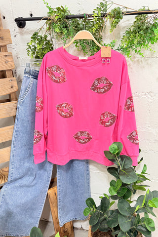 Kiss Me Hot Pink Shirts & Tops Bibi