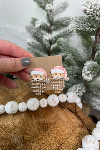 Pearl Santa Gold Earrings Wona Trading   