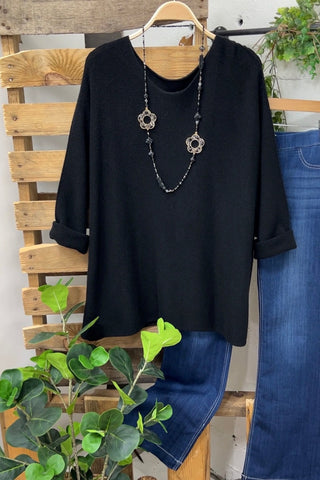 Simpler Days Black sweater Mina Rosa/WePrice   