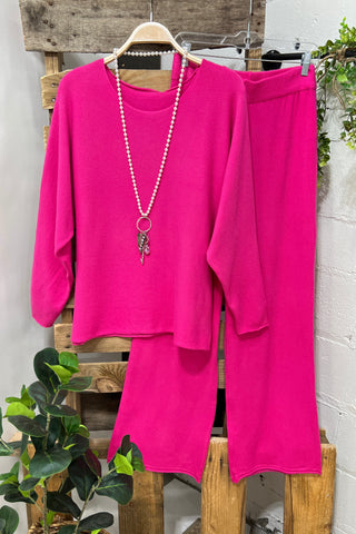 Eve Sweater Set Fuchsia Top & Pant Set carol's boutique   