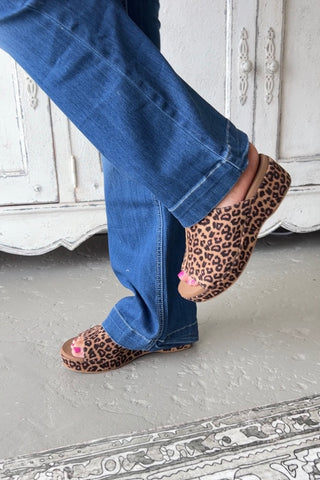 Take Note Leopard Wedge Shoes Corky's Boutique   