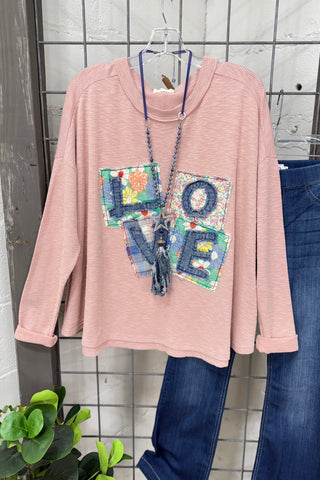 Patches of Love Rose Shirts & Tops Easel