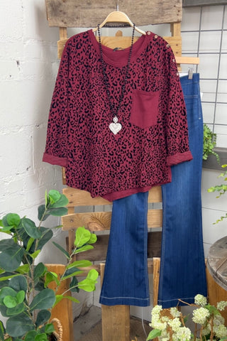 Alley Cat Burgundy Shirts & Tops MuMu   