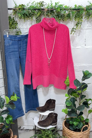 Composure Hot Pink sweater Zenana   