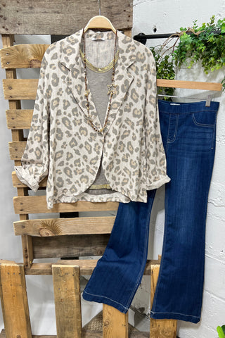 Casual Leopard Blazer Blazer Miss Carla   