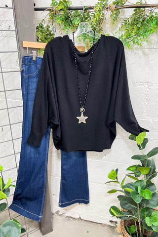 Modish Black sweater Charmante