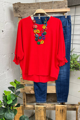 Heather Red Shirts & Tops Reborn J   