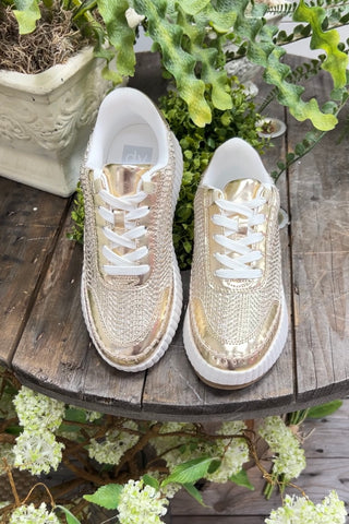 Fay Sneakers Gold by DV  DV By Dolce Vita   