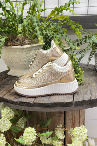 Fay Sneakers Gold by DV  DV By Dolce Vita   