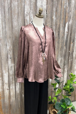 Just Dance Rose Bronze Shirts & Tops Easel   