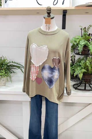 Guard Your Heart Olive Shirts & Tops Easel   