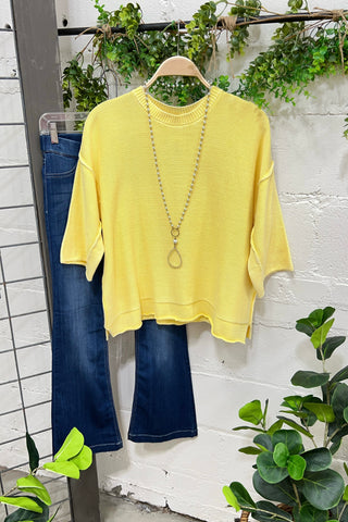 Babbie Yellow Shirts & Tops Easel