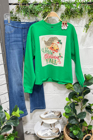 Ho Ho Y'all Green Sweatshirt Bing-A-Gogo   