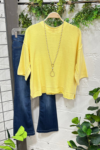 Babbie Yellow Shirts & Tops Easel