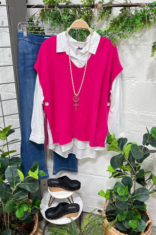 Side View Fuchsia Shirts & Tops Mina Rosa/Miss Carla   