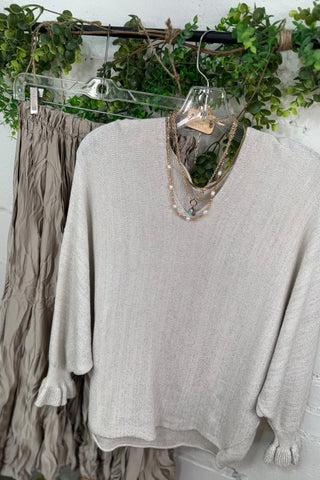 Glisten Sweater Beige sweater Carla&Co