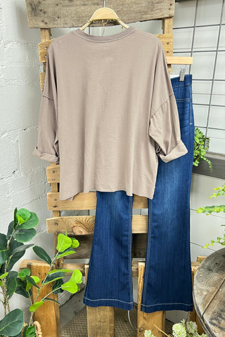 Soft Kitty Taupe Shirts & Tops MuMu   