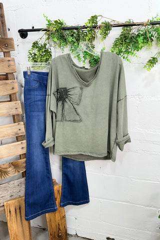 Charity Olive Shirts & Tops MuMu