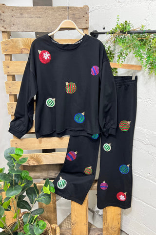 Ornaments Pant Set Black Shirts & Tops Umgee   