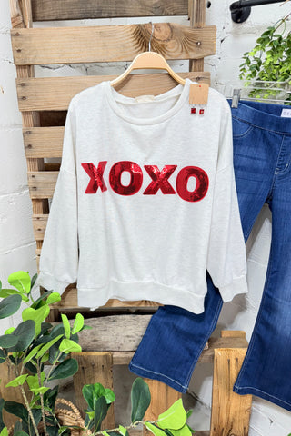 XOXO Sweatshirt Grey Sweatshirt HOPELY