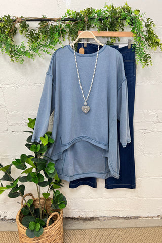 Lay Back Blue Shirts & Tops Oli & Hali   