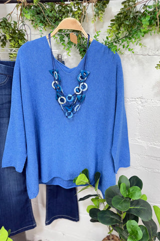 Simpler Days Denim Blue sweater Mina Rosa/WePrice