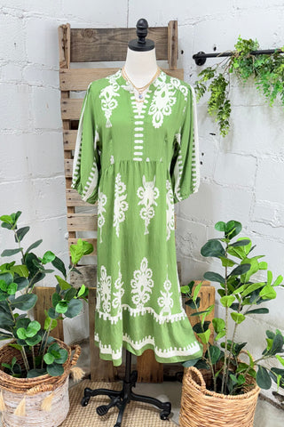 Empower Dress Green by Umgee Dresses Umgee