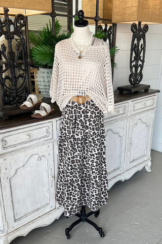 Lux White Leopard Skirt skirt Mylee   