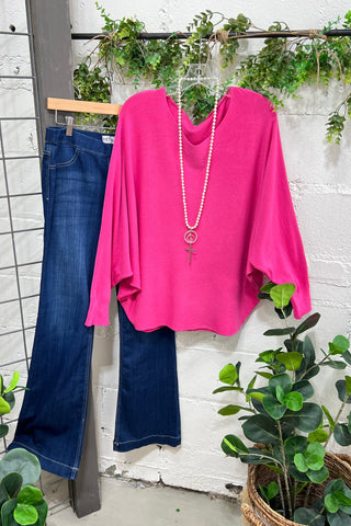 Modish Fuchsia sweater Charmante