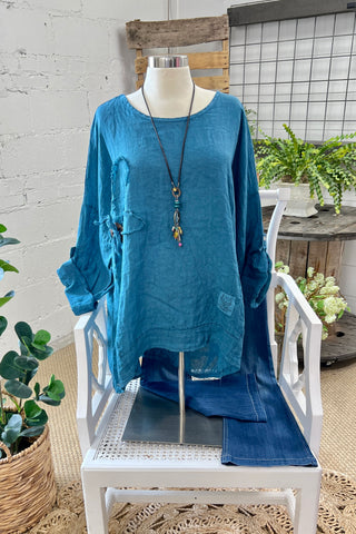 Flower Patch Teal Shirts & Tops Prospero   