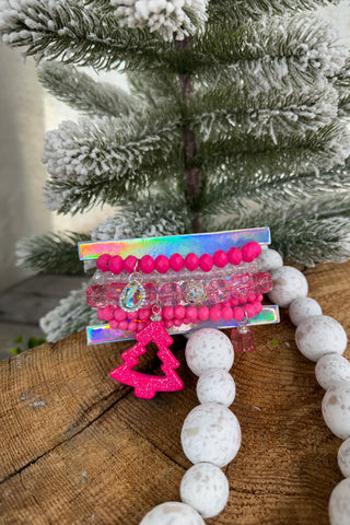 Pink Christmas Bracelets Bracelets Sandra Ling   