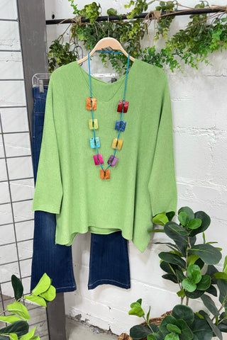 Simpler Days Light Green sweater Mina Rosa/WePrice