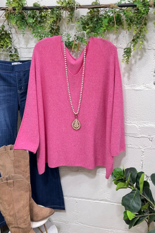 Simpler Days Bubble Gum Pink sweater Mina Rosa/WePrice   