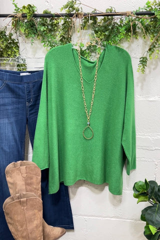 Simpler Days Green sweater Mina Rosa/WePrice   