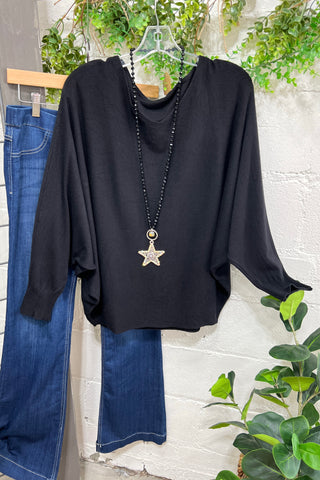 Modish Black sweater Charmante