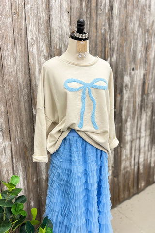 "Bow"licous Beige Shirts & Tops MuMu