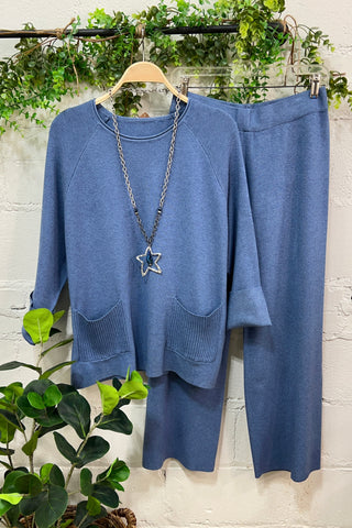 Class Act Set Blue Top & Pant Set OZ