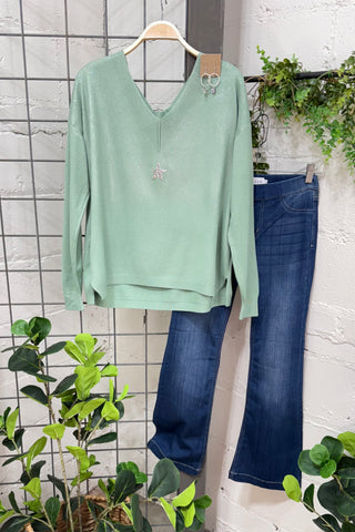 Rock Star Dusty Mint sweater Miss Carla