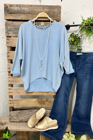 Expose Baby Blue Shirts & Tops Oz