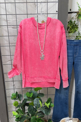 Coziness Pink Sweatshirt Zenana   